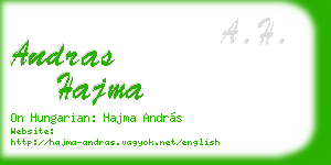 andras hajma business card